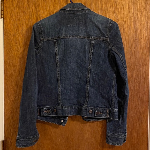 *SOLD* Old Navy Dark Denim Trucker Jean Jacket - Picture 2 of 3